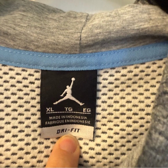 Air Jordan MJ UNC Gray Blue Up Hoodie  North Carolina ELITE Sz XL - Picture 4 of 10